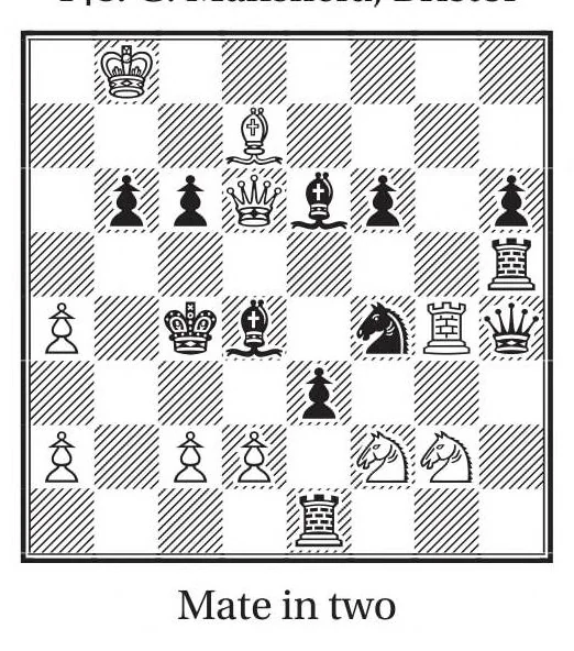An illustration from Chess problems made easy, 1924, leaf 76