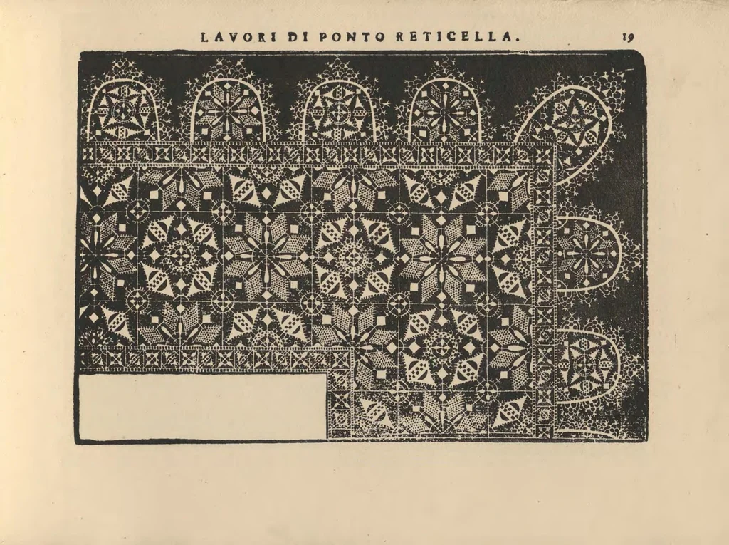 An illustration from Teatro delle nobili et virtvose donne dove si rappresentano vary disegni di lauori nouamente, 1891, leaf 46
