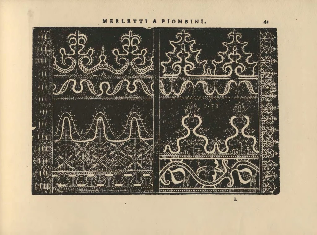 An illustration from Teatro delle nobili et virtvose donne dove si rappresentano vary disegni di lauori nouamente, 1891, leaf 90