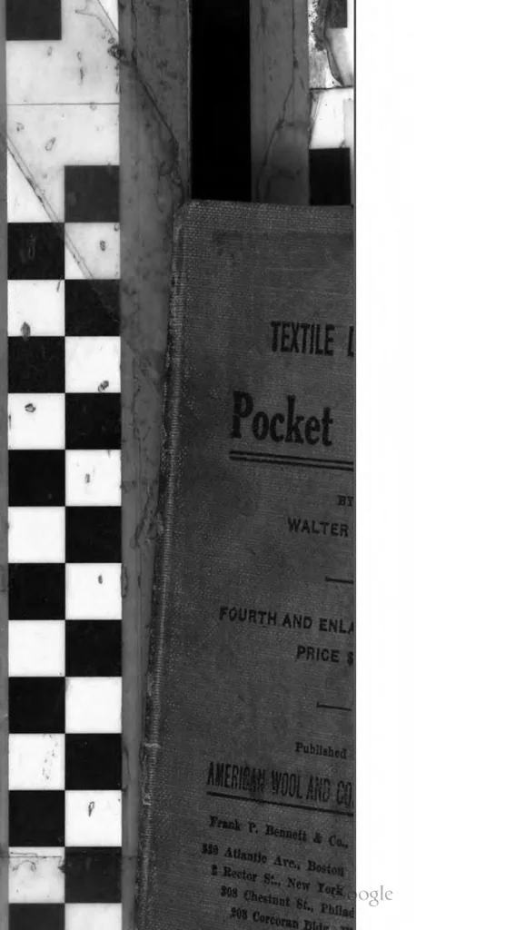 An illustration from Textile designers' pocket manual, 1912, leaf 1