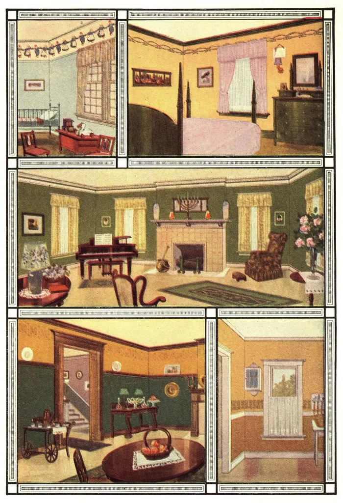 An illustration from The Alabastine Book, 1915, leaf 12