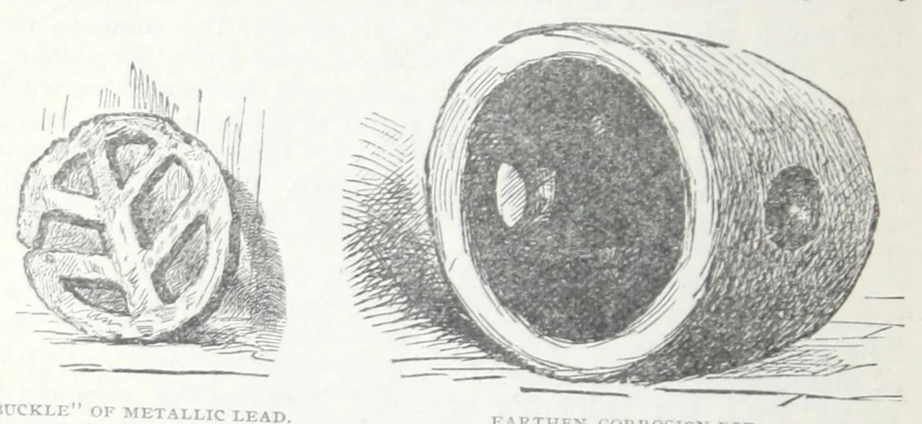 An illustration from The chemistry of paints, or, A partial description of the Harrison white lead, color and chemical works with a practical treatise on painting., 1890, leaf 13