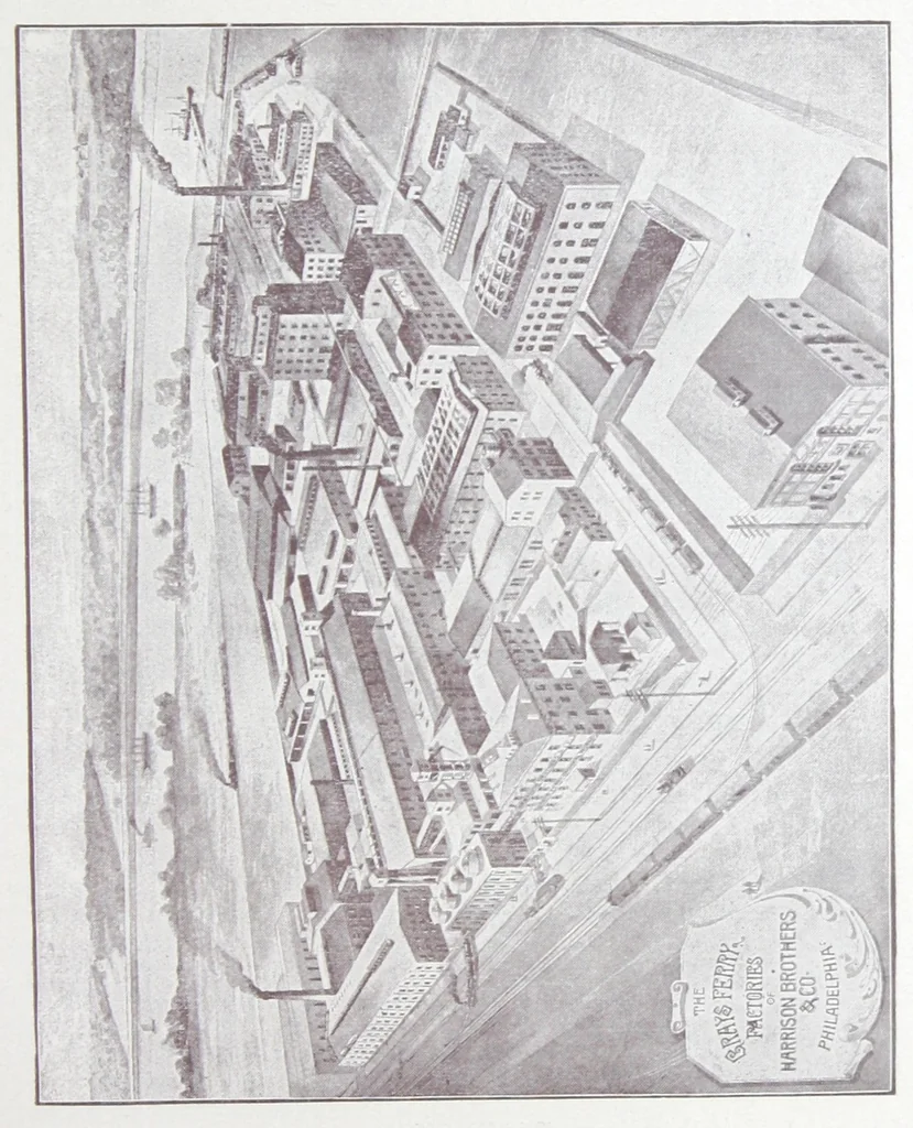 An illustration from The chemistry of paints, or, A partial description of the Harrison white lead, color and chemical works with a practical treatise on painting., 1890, leaf 2