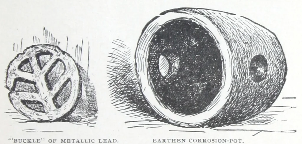 An illustration from The chemistry of paints, or, A partial description of the Harrison white lead, paint, color, varnish and chemical works with a practical treatise on painting., 1898, leaf 16