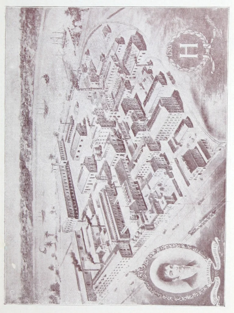 An illustration from The chemistry of paints, or, A partial description of the Harrison white lead, paint, color, varnish and chemical works with a practical treatise on painting., 1898, leaf 2