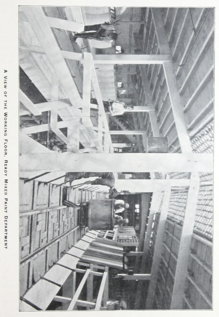 An illustration from The chemistry of paints, or, A partial description of the Harrison white lead, paint, color, varnish and chemical works with a practical treatise on painting., 1898, leaf 52