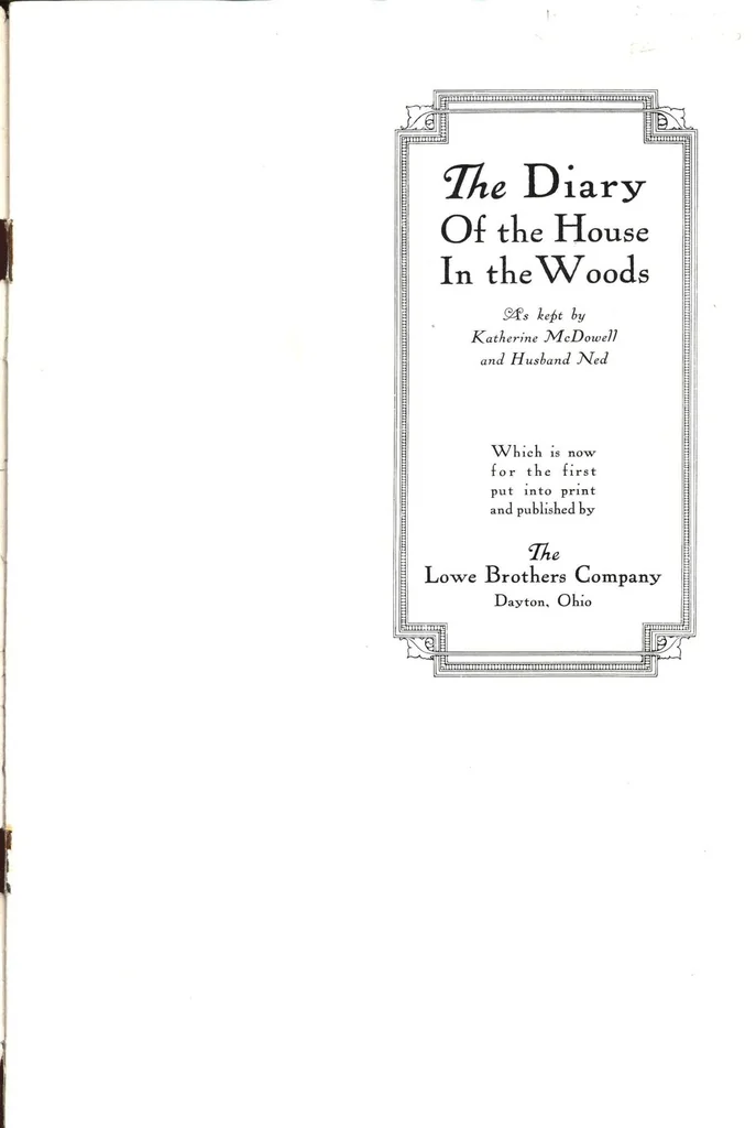 An illustration from The diary of the house in the woods., 1925, leaf 2