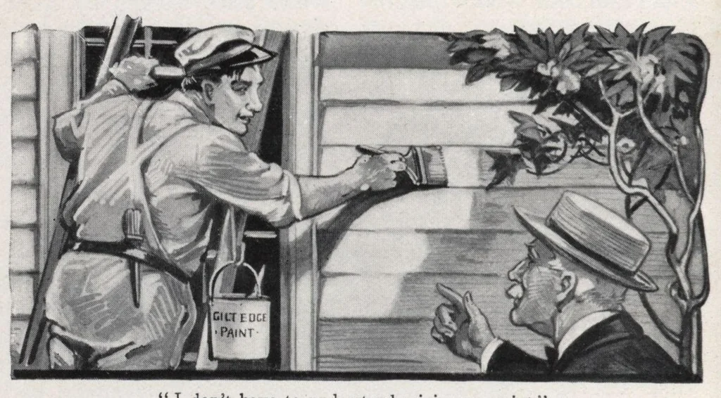 An illustration from The Dutch boy painter, 1923, leaf 13