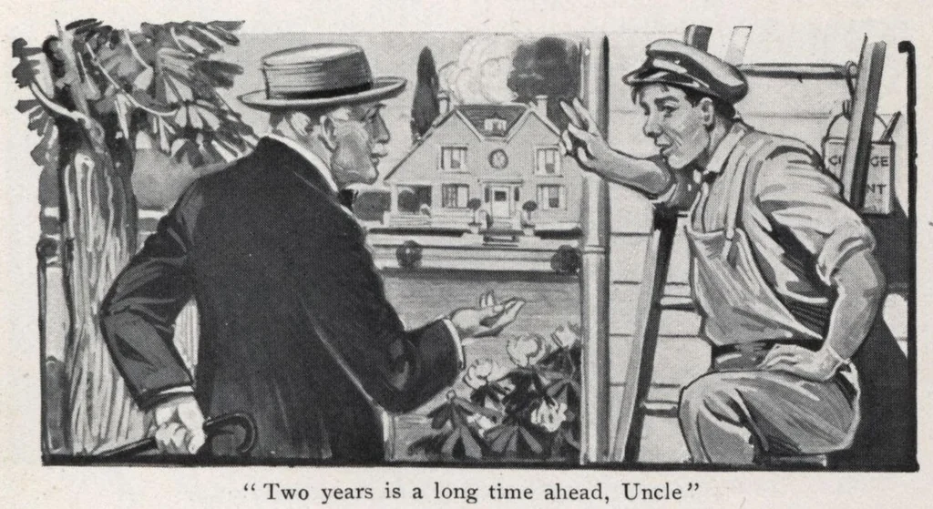 An illustration from The Dutch boy painter, 1923, leaf 14