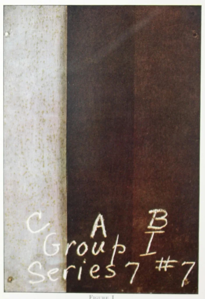 An illustration from The effect of adding zinc oxide to iron oxide paints / by Harley A. Nelson., 1929, leaf 13