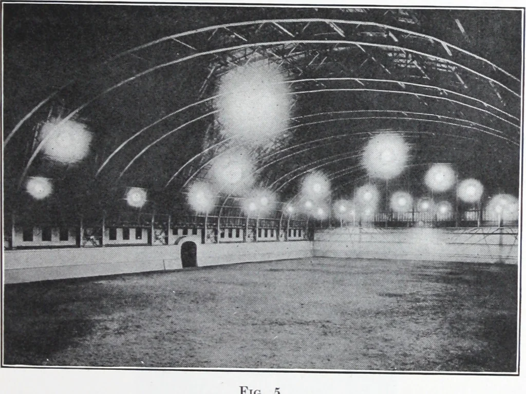 An illustration from The lighting of armories and gymnasiums / information compiled by A.L. Powell and A.B. Oday., 1920, leaf 8