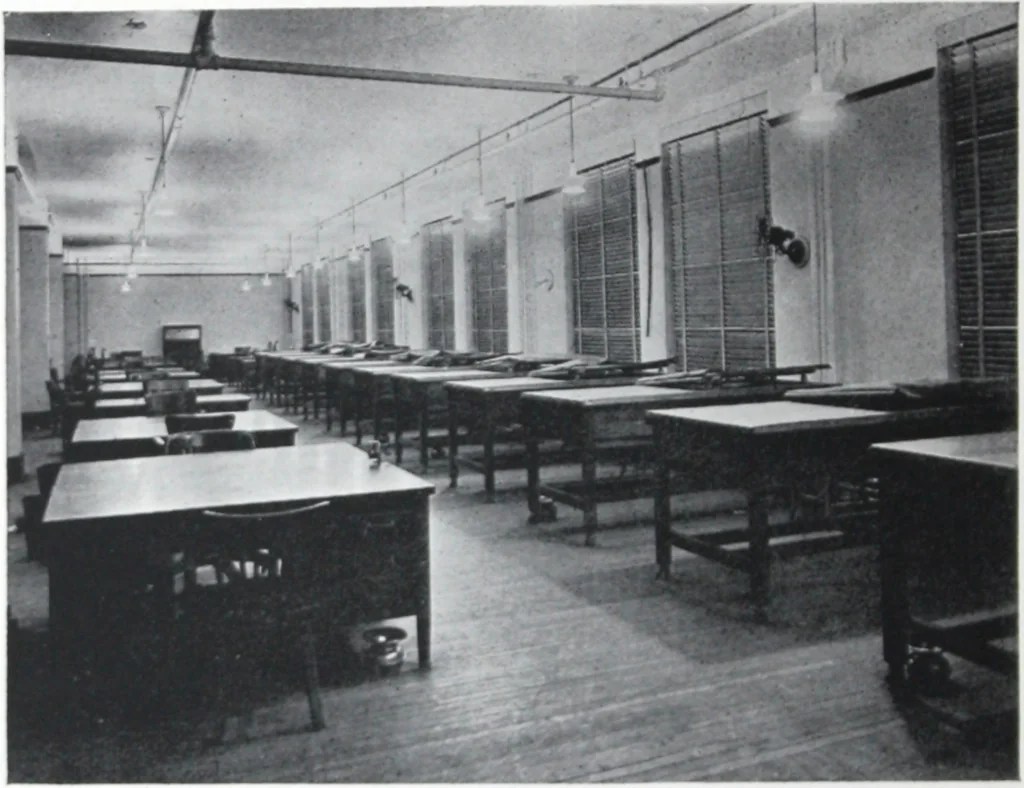 An illustration from The lighting of office buildings and drafting rooms / information compiled by A.L. Powell., 1920, leaf 13