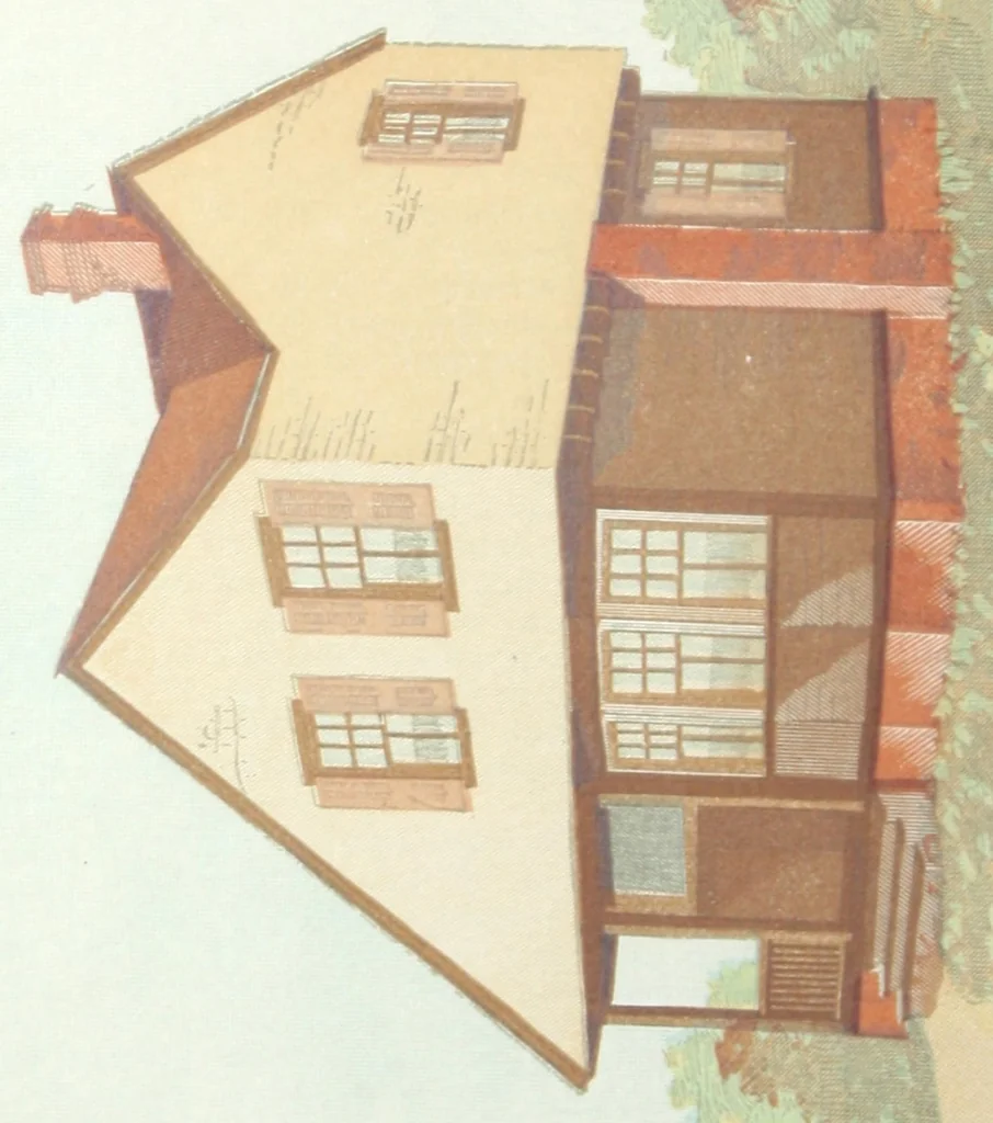 An illustration from The painting of the house., 1899, leaf 17
