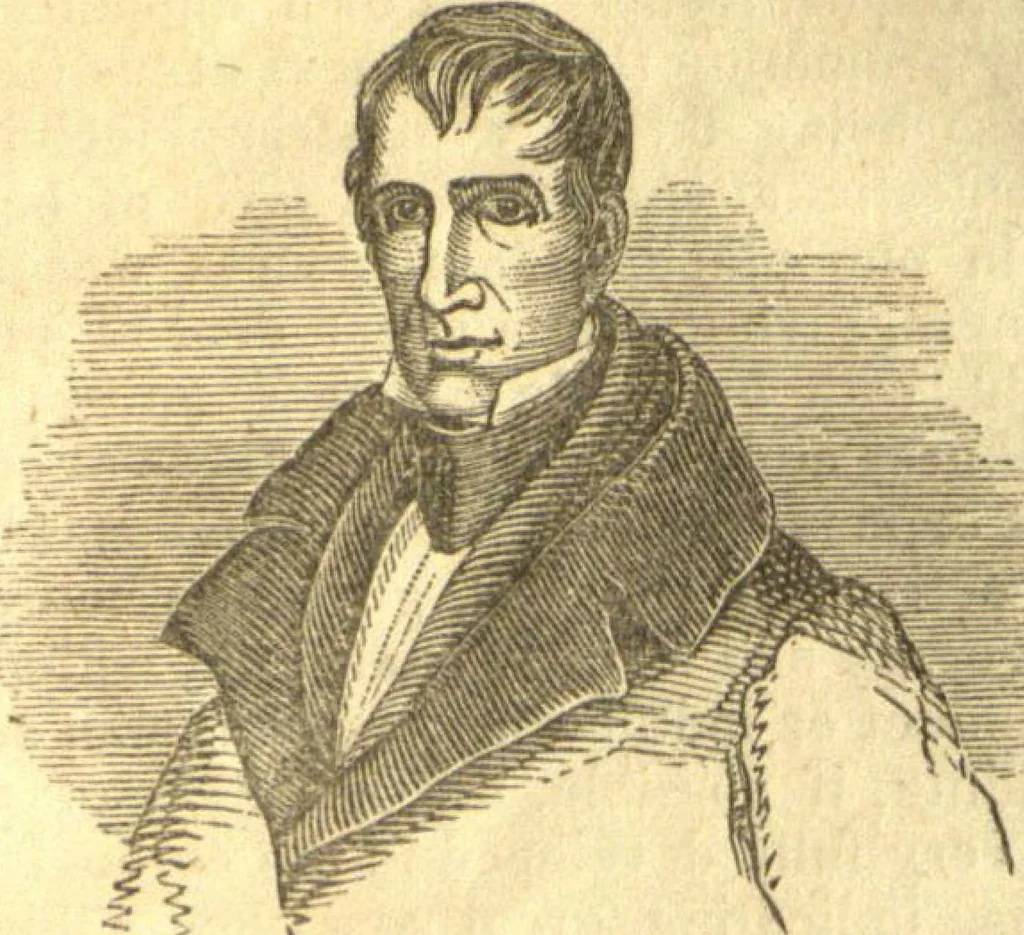 An illustration from The phrenological characters and talents of Henry Clay, Daniel Webster, John Quincy Adams, Wlliam Henry Harrison, and Andrew Jackson : as given by the most distinguished phrenologists in the United States, also notes on the same, with a brief analysis of the fundamental powers of the human mind as manifested through the brain, 1844, leaf 20