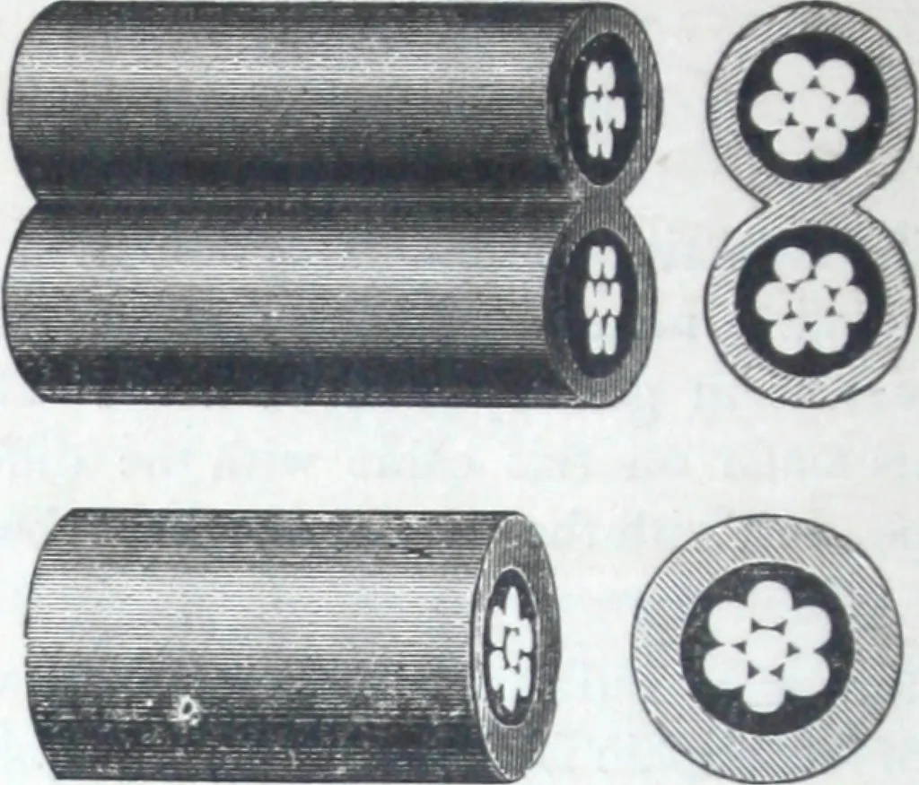 An illustration from The Standard Underground Cable Company manufacturers of telegraph, telephone and electric light cables ..., 1884, leaf 11