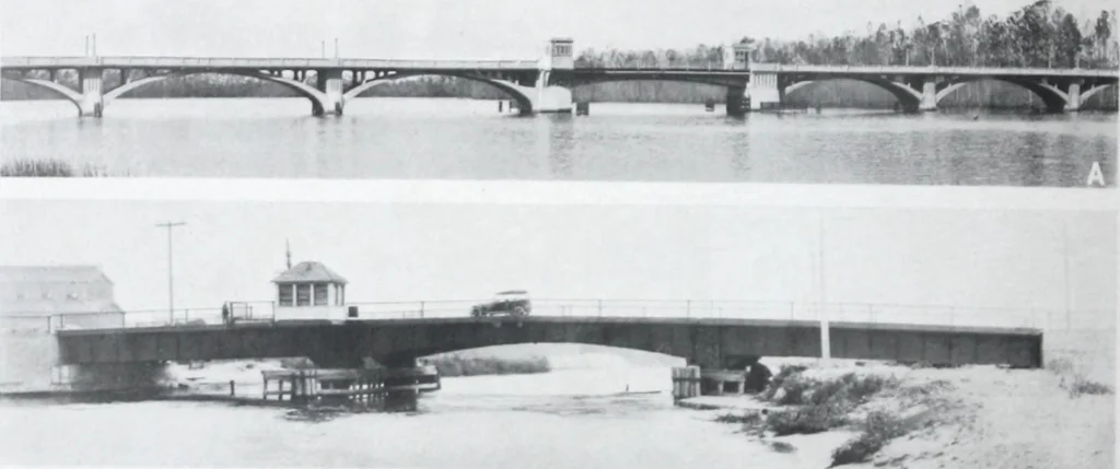 An illustration from The Strauss Bascule Bridge Company, Inc., engineers and designers of trunnion, bascule and direct lift bridges., 1920, leaf 29