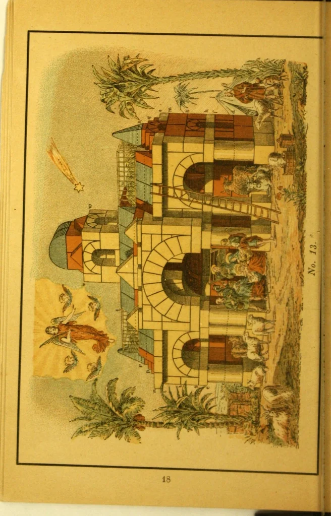 An illustration from The toy the child likes best., 1888, leaf 17