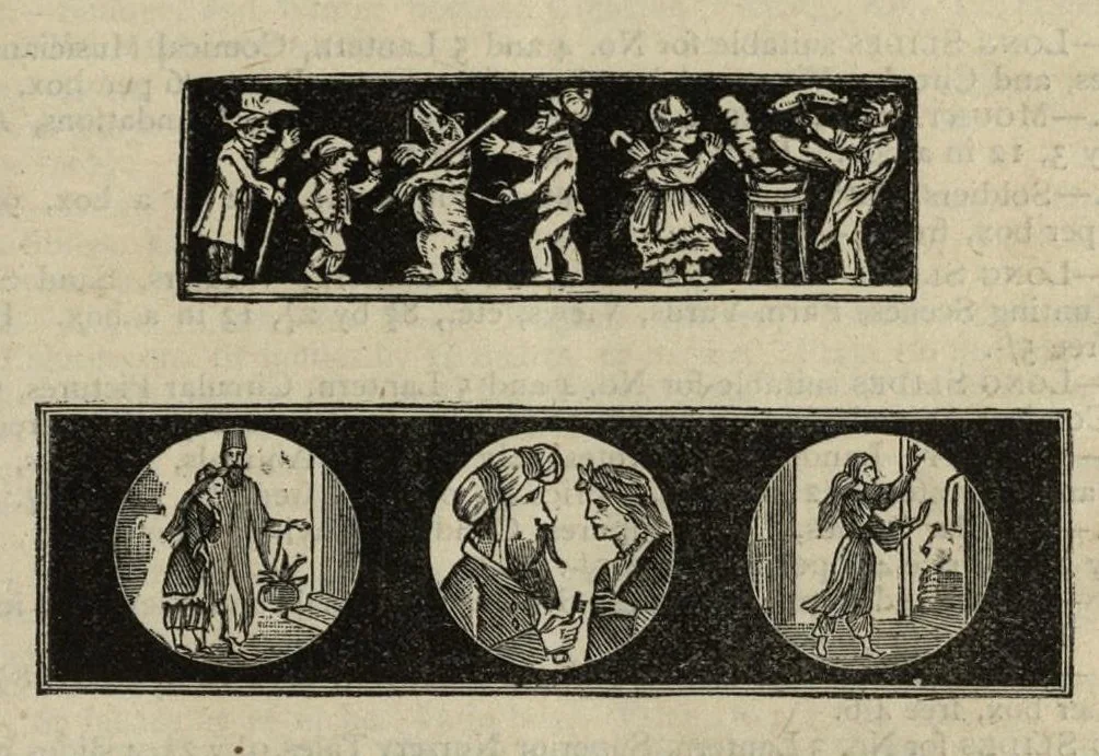 An illustration from J. Theobald and Company's extra special illustrated catalogue of magic lanterns, slides and apparatus (From the smallest Toy Lanterns and Slides to the most elaborate Professional Apparatus (c. 1900), 1900, leaf 16