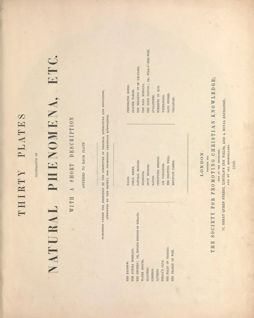 An illustration from Thirty plates illustrative of natural phenomena, etc. : with a short description annexed to each plate, 1846, leaf 5