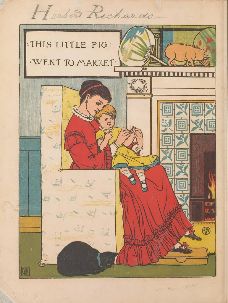 An illustration from This little pig went to market, 1870, leaf 2