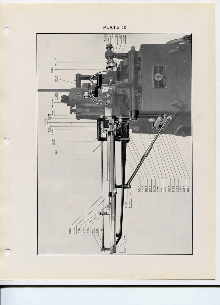 An illustration from Instructions for Operating the Thompson Typecaster, 1925, leaf 82