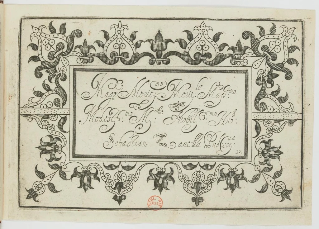 An illustration from Ghirlanda di sei vaghi fiori scielti da piu famosi giardini d'Italia : belle lettere, dotte sententie, novi merli, moderne mansioni, leggiadri lavori, usati numeri : raccolti da Pietro Paolo Tozzi, 1616, leaf 55
