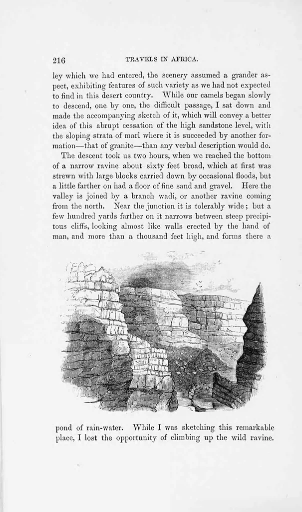 An illustration from Travels and discoveries in North and Central Africa. Being a journal of an expedition undertaken under the auspices of H.B.M.'s government, in the years 1849-1855, 1857, leaf 222