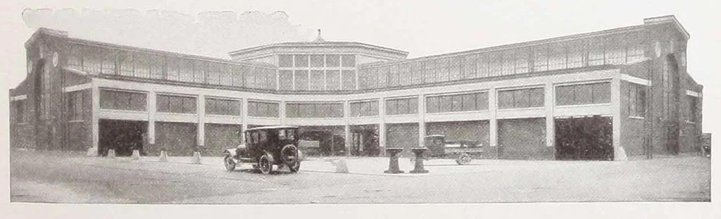 An illustration from Truscon stone tex, a protective coating made especially for damproofing and beautifying concrete, stucco, brick and masonry exterior walls., 1926, leaf 12