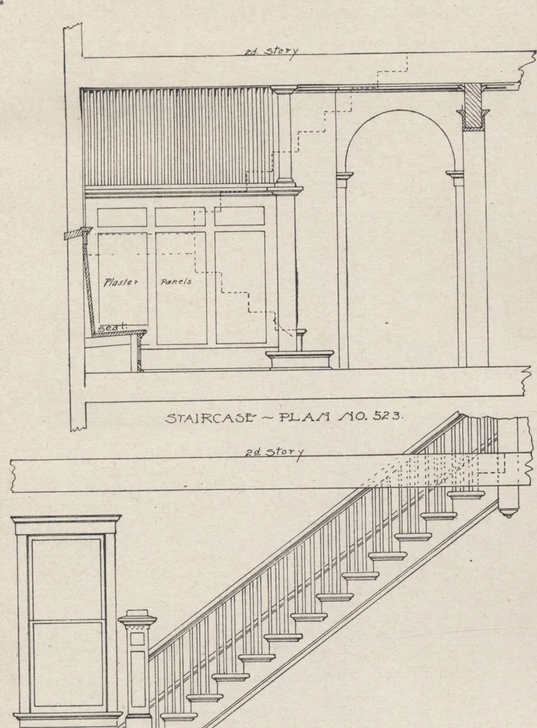 An illustration from Construction of dwelling houses and bungalows, 1913, leaf 10
