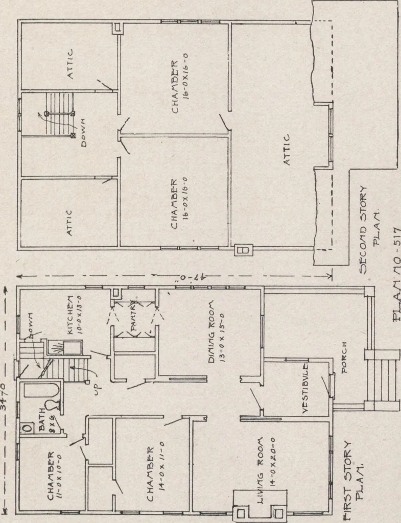 An illustration from Construction of dwelling houses and bungalows, 1913, leaf 104
