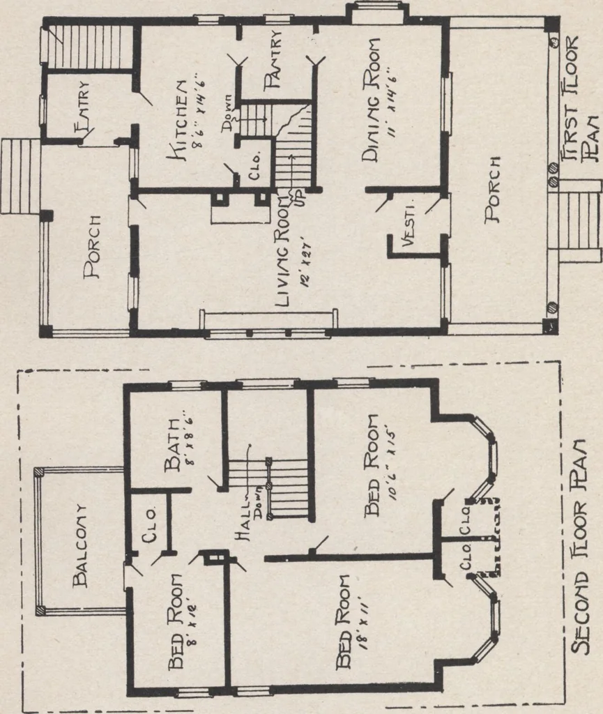 An illustration from Construction of dwelling houses and bungalows, 1913, leaf 113