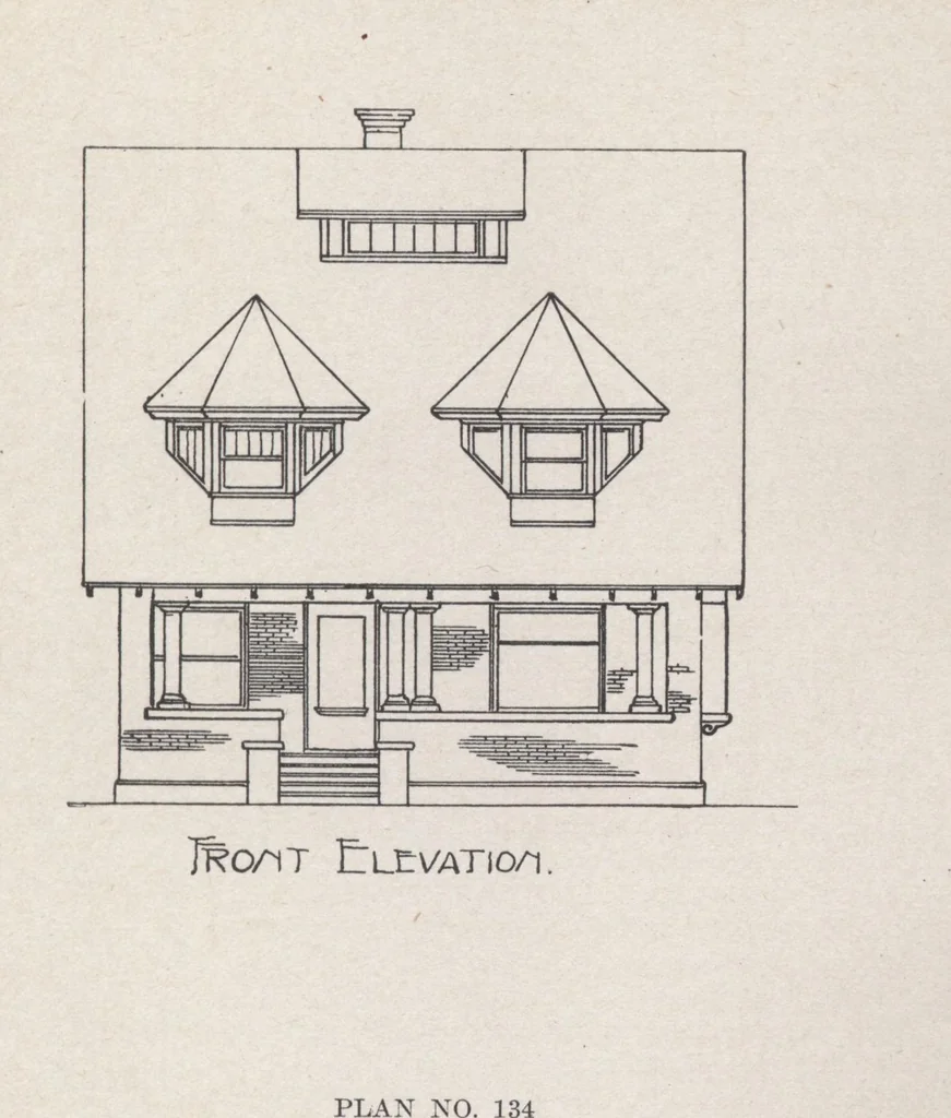 An illustration from Construction of dwelling houses and bungalows, 1913, leaf 114
