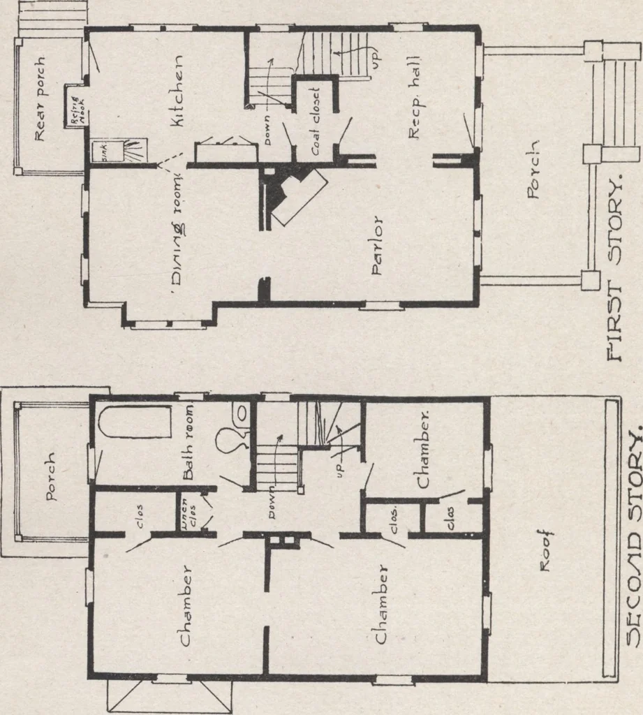 An illustration from Construction of dwelling houses and bungalows, 1913, leaf 117
