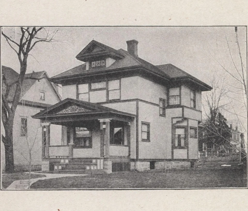 An illustration from Construction of dwelling houses and bungalows, 1913, leaf 125