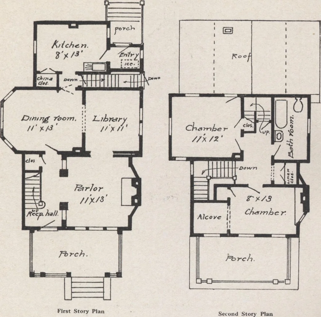An illustration from Construction of dwelling houses and bungalows, 1913, leaf 126