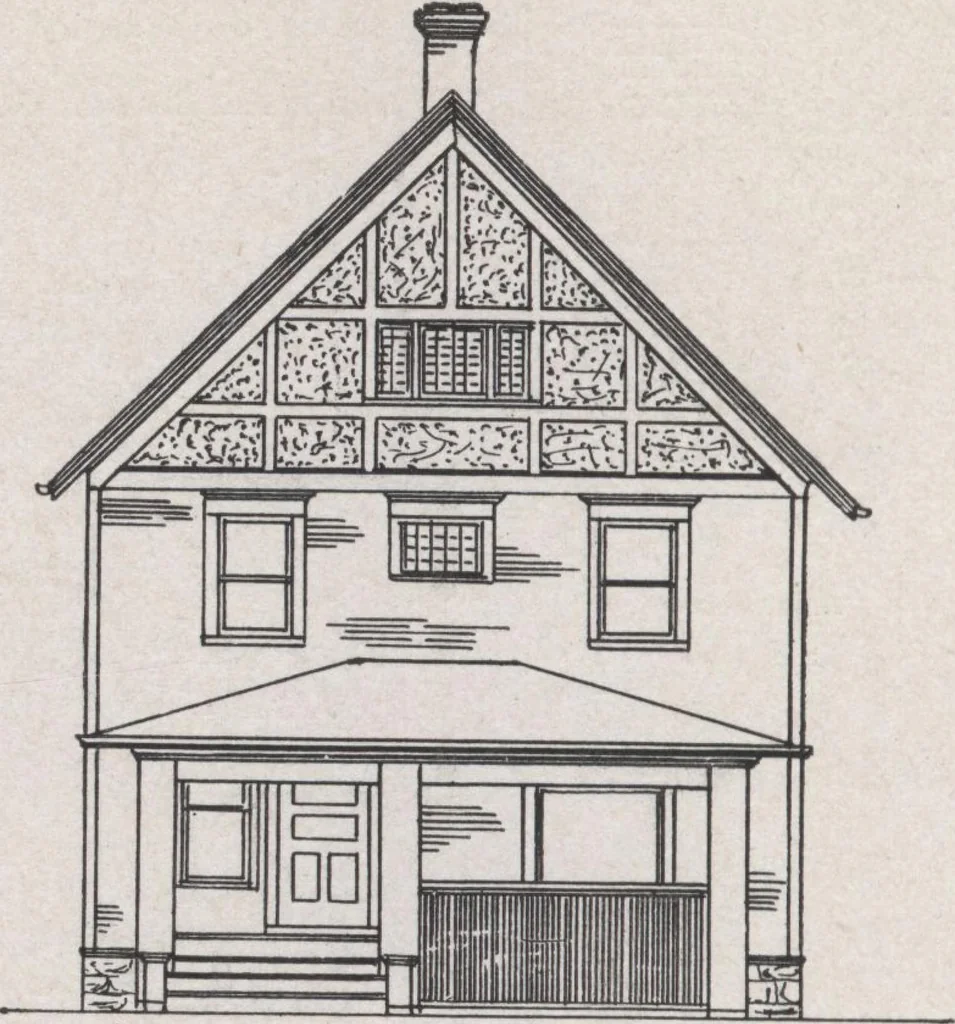 An illustration from Construction of dwelling houses and bungalows, 1913, leaf 127