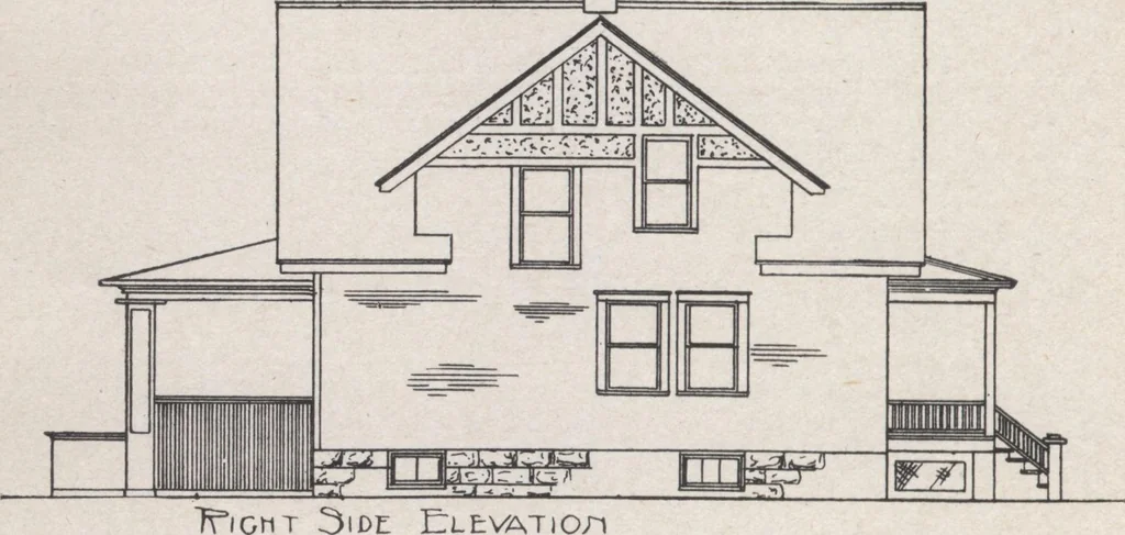 An illustration from Construction of dwelling houses and bungalows, 1913, leaf 131