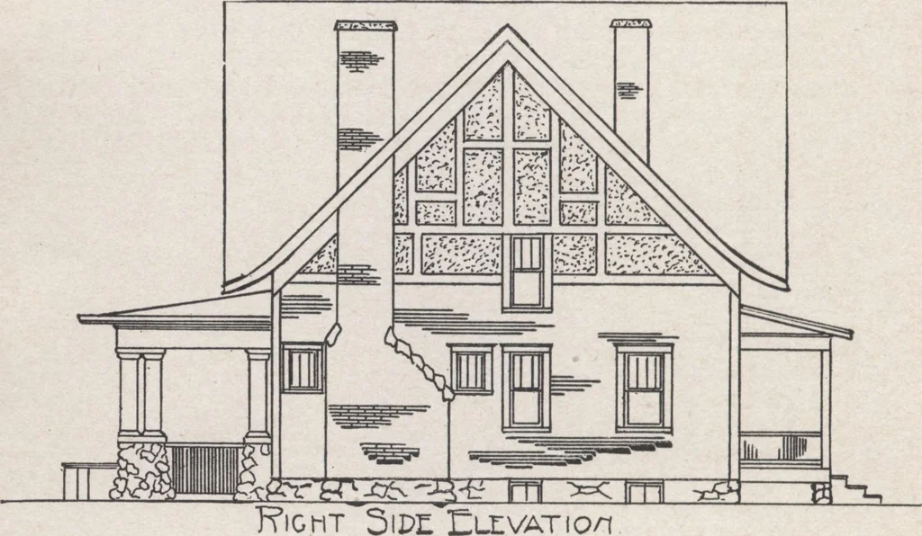 An illustration from Construction of dwelling houses and bungalows, 1913, leaf 135