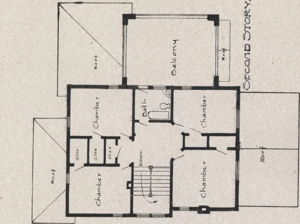 An illustration from Construction of dwelling houses and bungalows, 1913, leaf 146