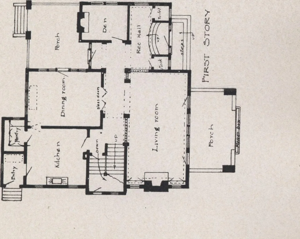 An illustration from Construction of dwelling houses and bungalows, 1913, leaf 146