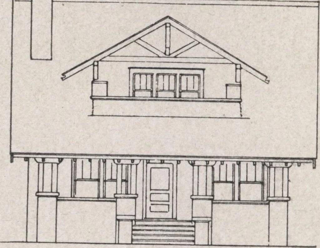 An illustration from Construction of dwelling houses and bungalows, 1913, leaf 153