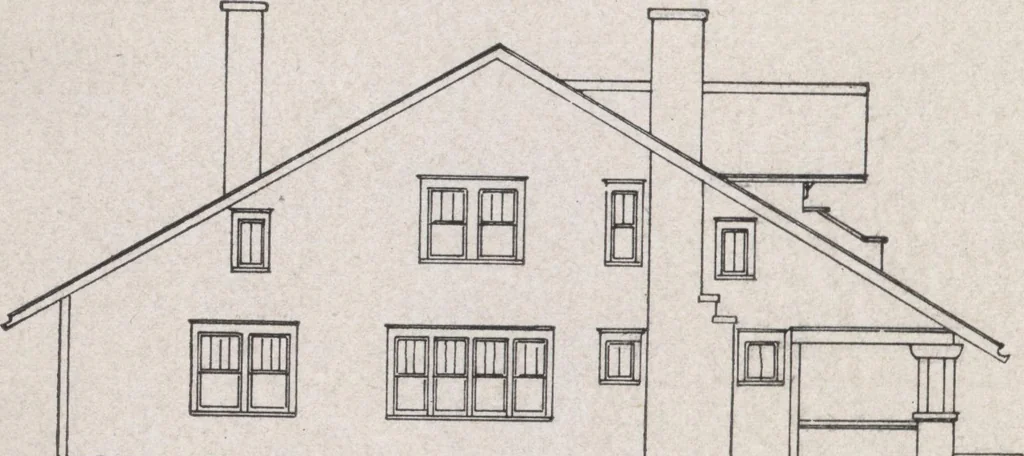 An illustration from Construction of dwelling houses and bungalows, 1913, leaf 153