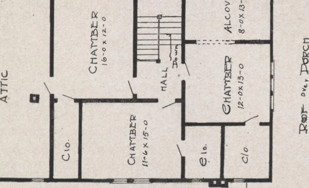 An illustration from Construction of dwelling houses and bungalows, 1913, leaf 154
