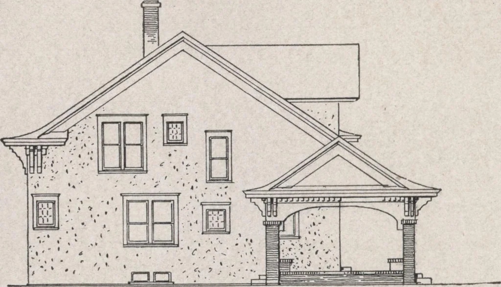 An illustration from Construction of dwelling houses and bungalows, 1913, leaf 157