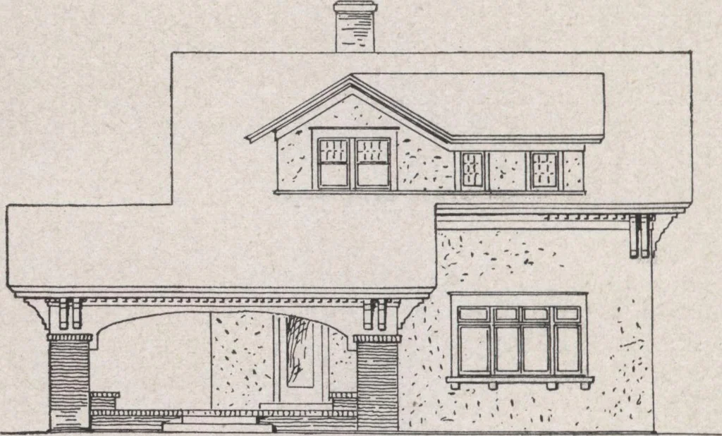 An illustration from Construction of dwelling houses and bungalows, 1913, leaf 157