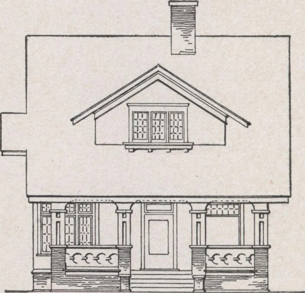 An illustration from Construction of dwelling houses and bungalows, 1913, leaf 163