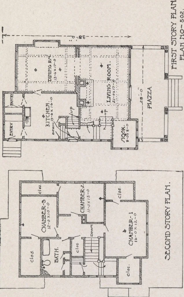 An illustration from Construction of dwelling houses and bungalows, 1913, leaf 164