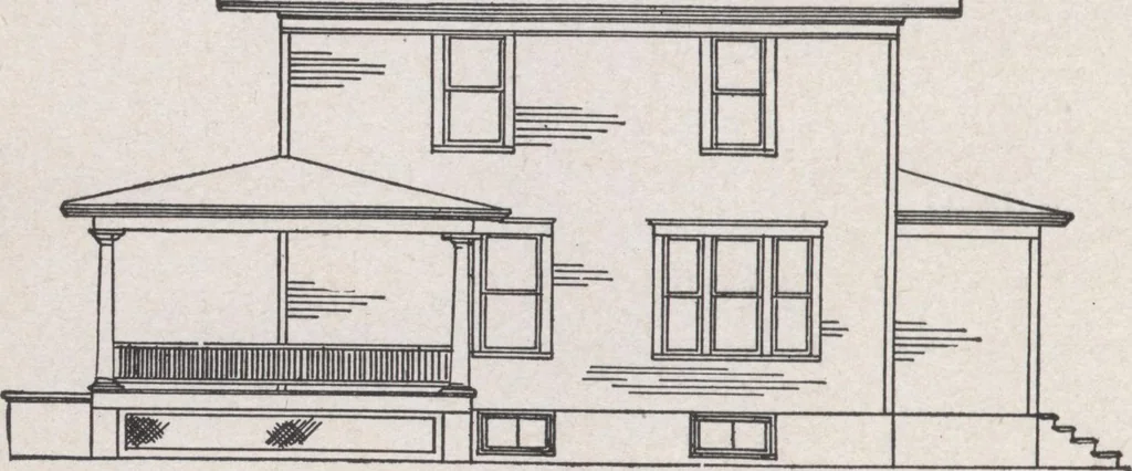 An illustration from Construction of dwelling houses and bungalows, 1913, leaf 167