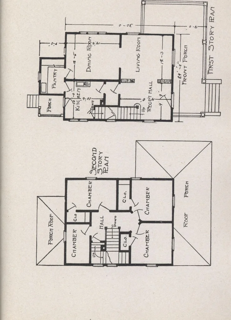 An illustration from Construction of dwelling houses and bungalows, 1913, leaf 168