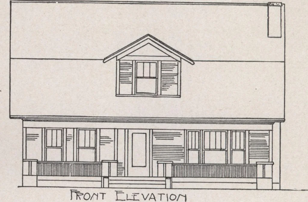 An illustration from Construction of dwelling houses and bungalows, 1913, leaf 171